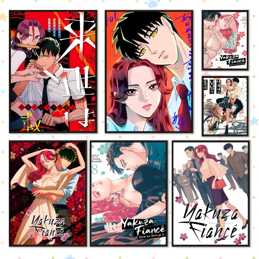 Manga Crime Romance Raise wa Tanin Poster HD Waterproof PP Self Adhesive Aesthetic Bedroom Dorm Gaming Room Home Decor Gift