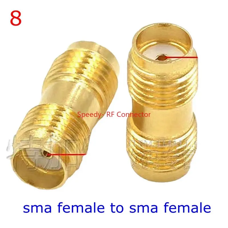 2 teile/los sma zu sma männlich weiblich gerade Stecker 90 Grad rechtwinkliges T-Stück Typ 3way Splitter rpsma zu RP-SMA männlichen Adapter rf