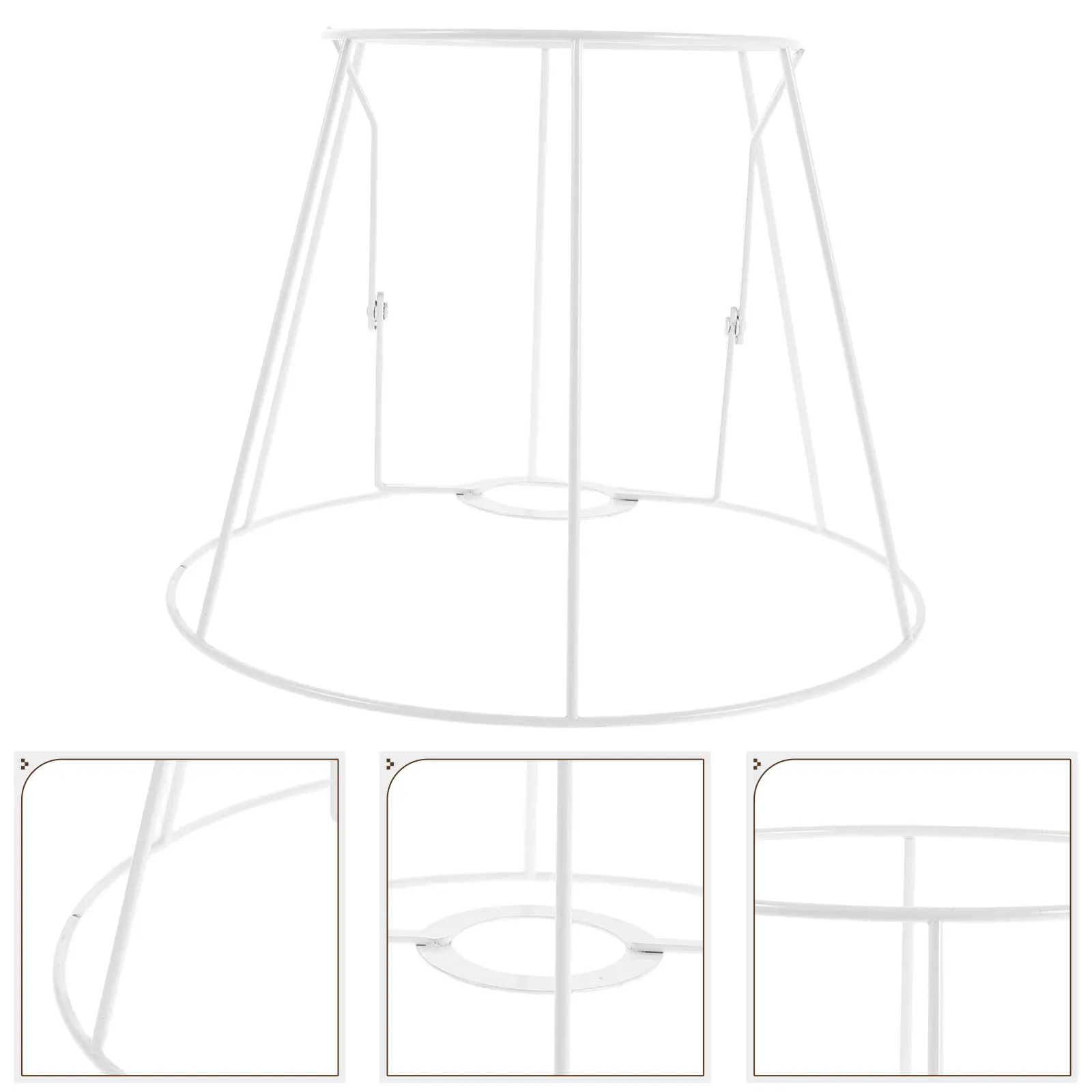 white-iron-drum-lampshade-frame-universal-spider-washer-fitter-replacement-kit-for-hanging-pendant-ceiling-cage-lamp-shade