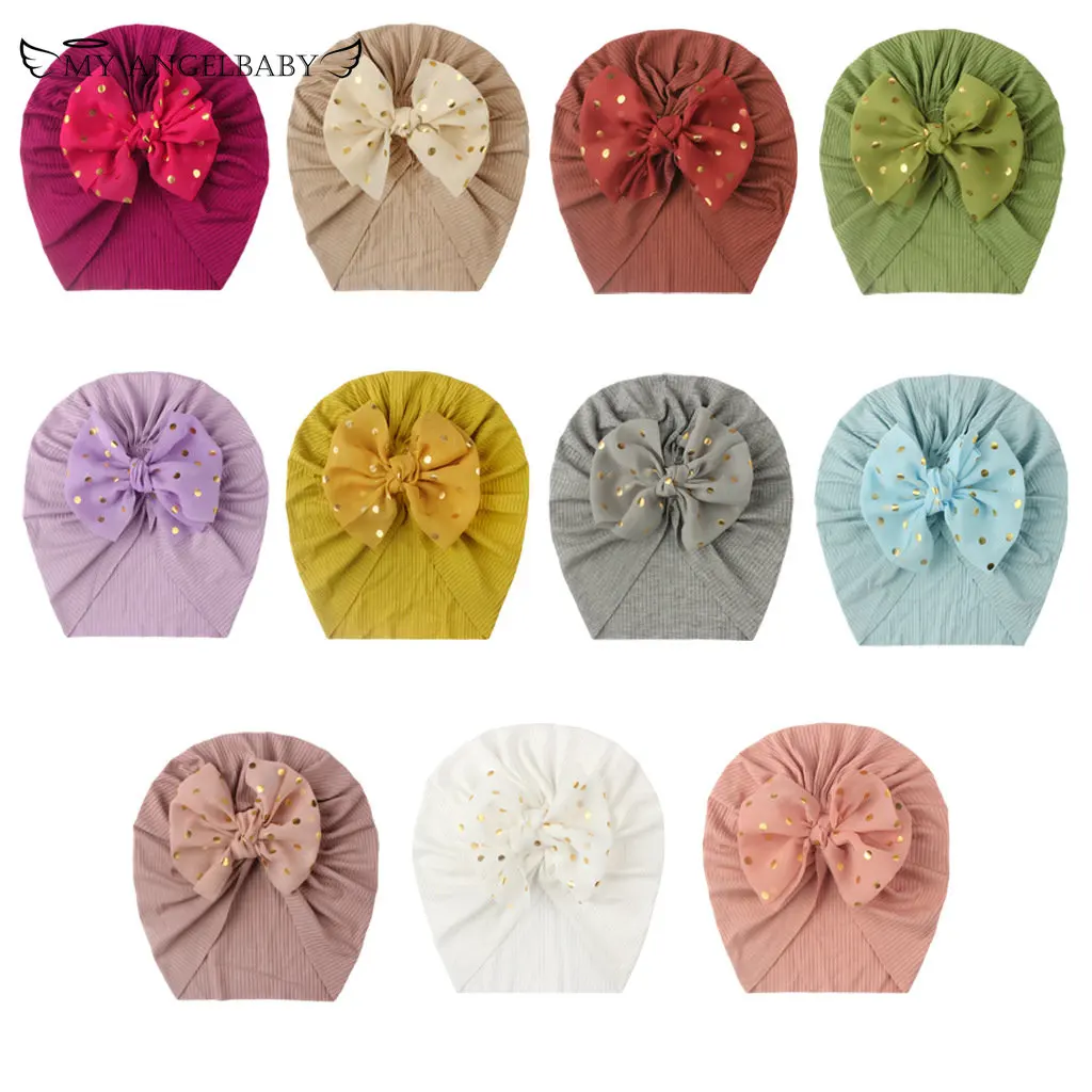 Baby Headband Summer Cute Floral Bows Baby Girl Headbands Elastic Bowknot Newborn Hair Band Turban Set Hair Accessories