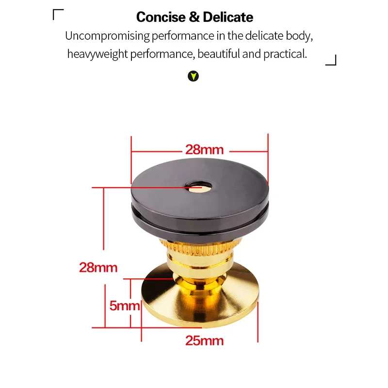 YYTCG 4 Sets Speakers Stand Feet Foot Pad Pure Copper Gold Loudspeaker Box Spikes Cone Floor Foot Nail M28*26