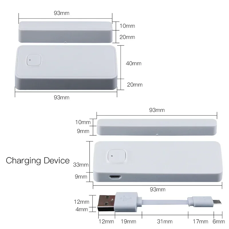 WiFi Smart Door Window Sensor Tuya APP Notification Alerts Home Alarm Security Detector, Compatible with Alexa Google Home