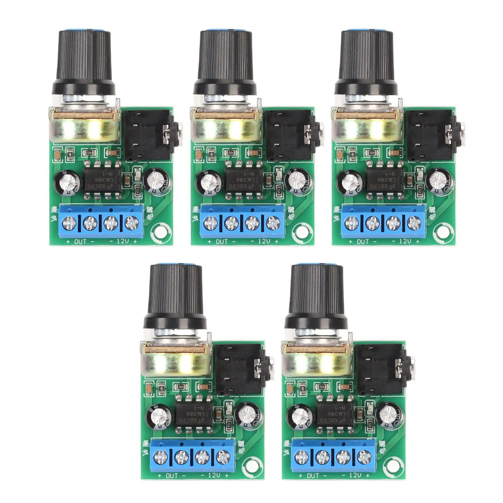 Mini LM386 Power Amplifier PCB - Low Quiescent Power, 10A Load Current for recorders