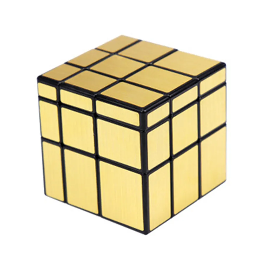 QiYi 2x2 3x3 กระจก Cube Gold Silver Brushed Magic Cube ความเร็วปริศนามืออาชีพ Cubo Magico ของเล่นเด็กบล็อกของขวัญของเล่น