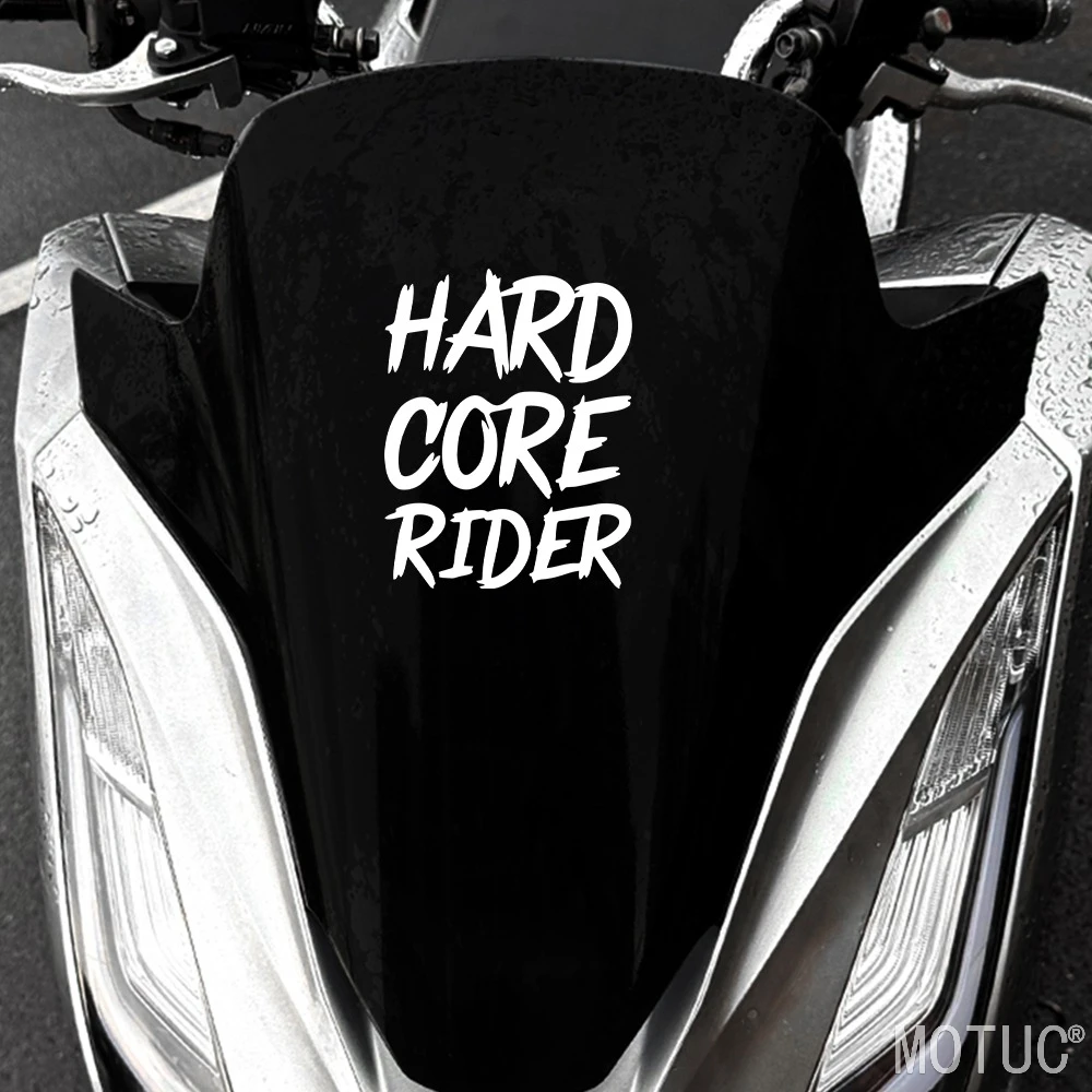 Hardcore Rider Text Sticker Waterproof Vinyl Decal Motorcycle Car Graffiti Style Exterior Decoration