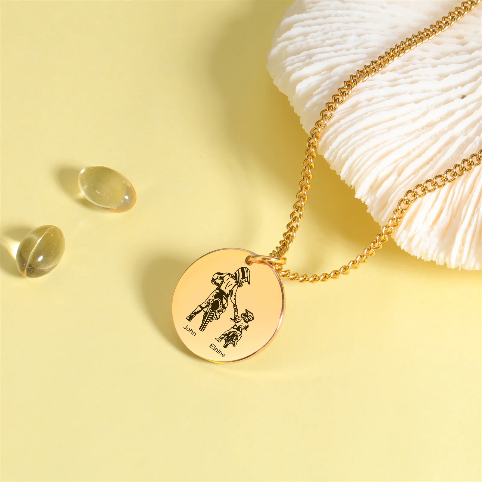 تخصيص اسم تاريخ دراجة نارية أبي الأسرة قلادة الفولاذ المقاوم للصدأ شخصية نحت اسم متسابق سباق هدية