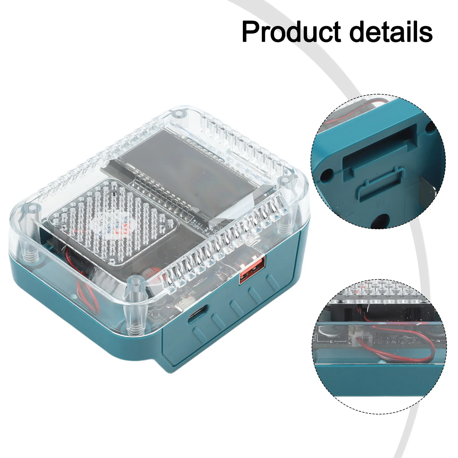 

2.7inch*3.8inch*1.79inch Lithium Battery Adapter Compact Portable Design Overheat Protection Overvoltage Protection