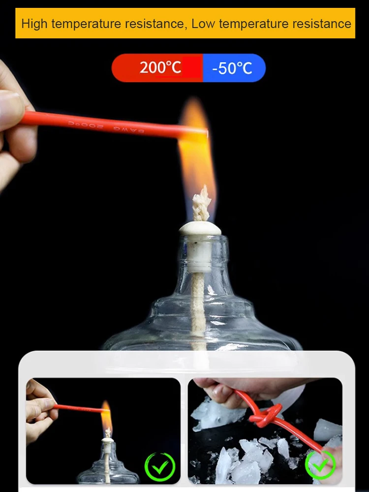 waterproof PT1000 thermistor -50~+200 Celsius temperature sensor 6*50mm probe thermal resistance with silicone cable