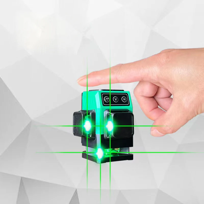 Laser Level Mini 8/12 Line Powerful  Green Laser Beam High Precision Laser Line Level Instrument Small Self-Leveling Level Tools