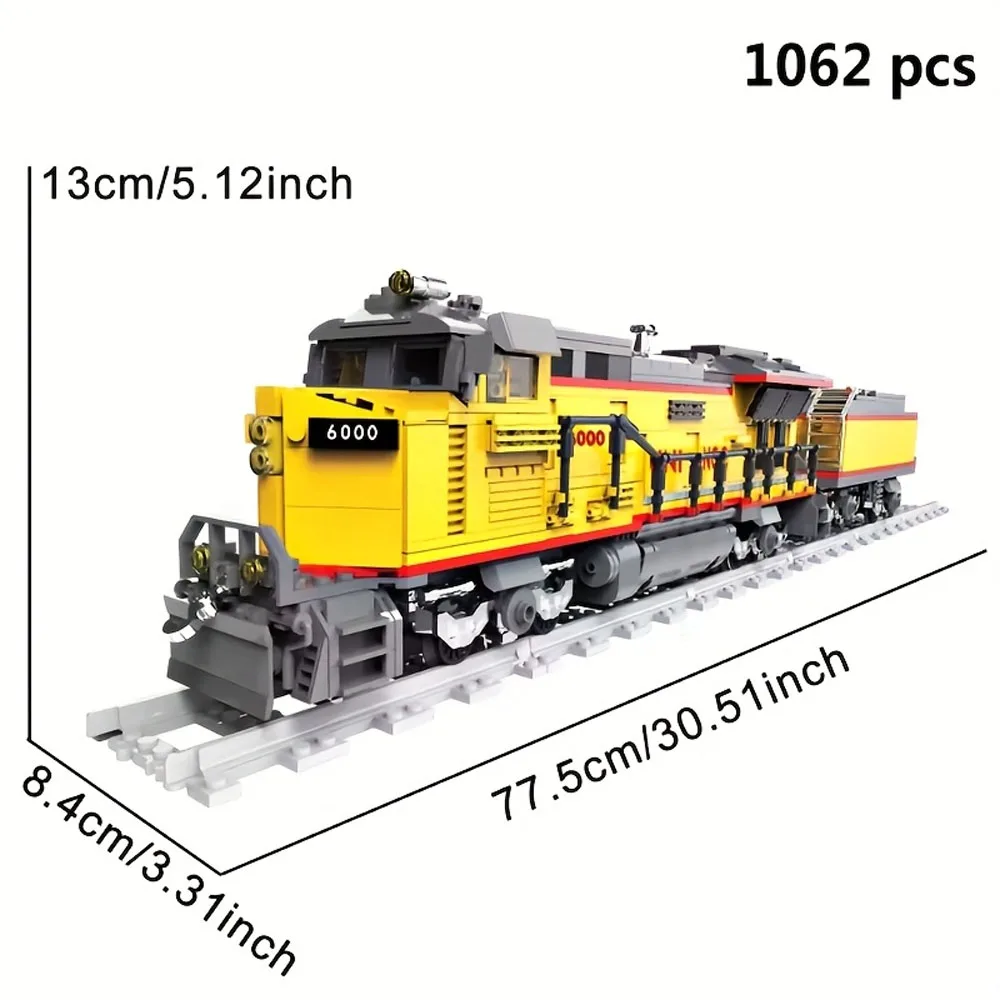 Technic 1162 elementy Zestaw Klocków Vintage Pociąg Model z Ruchomymi Elementami, Wytrzymałe Klocki Konstrukcyjne z ABS Prezent Urodzinowy Dla Przyjaciół
