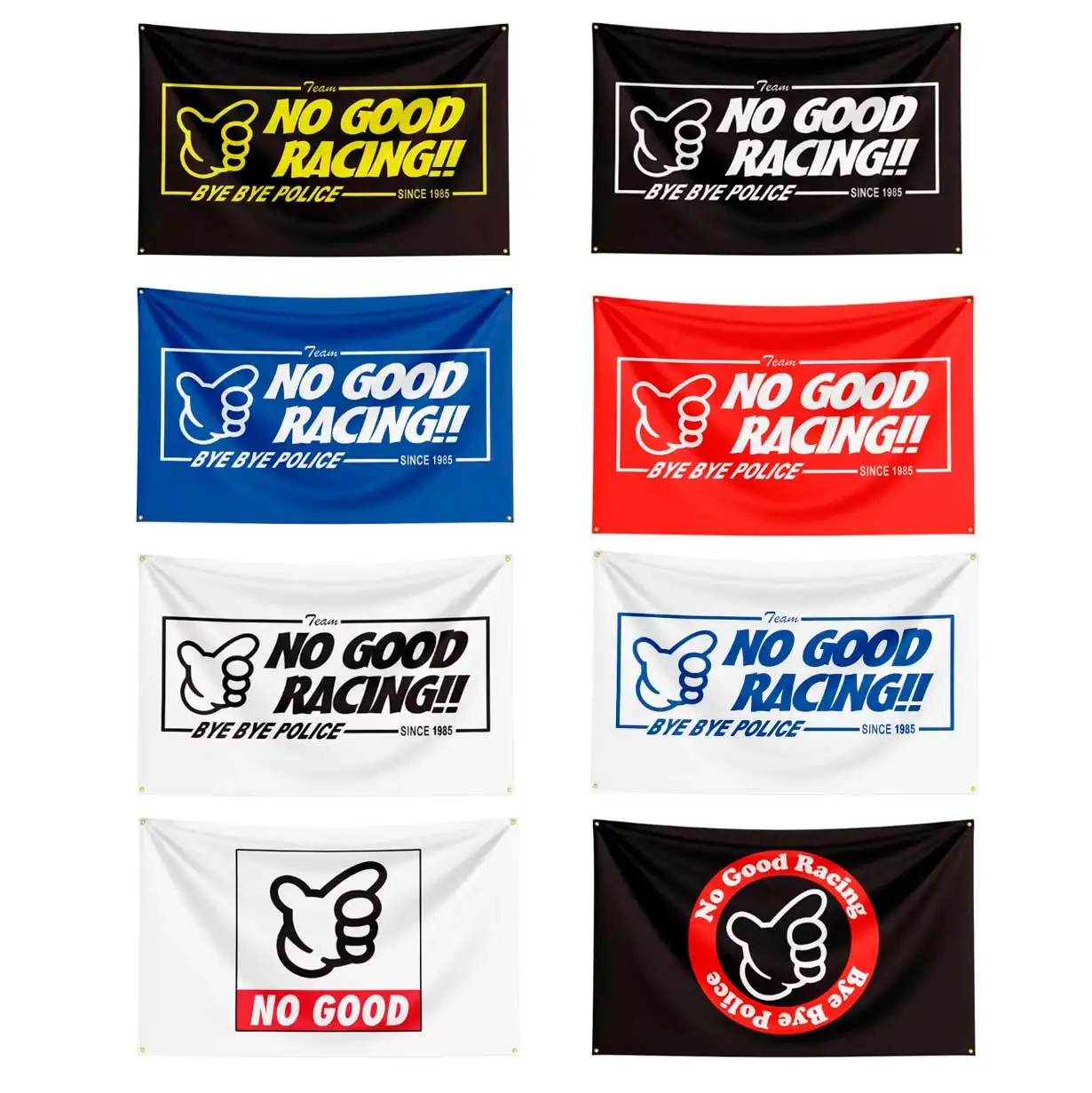 60x90cm/90x150cm No Good Racings Flag Tapestry JDM Street Japan Touge Banner Racing Car Garage Or Outdoor Decoration