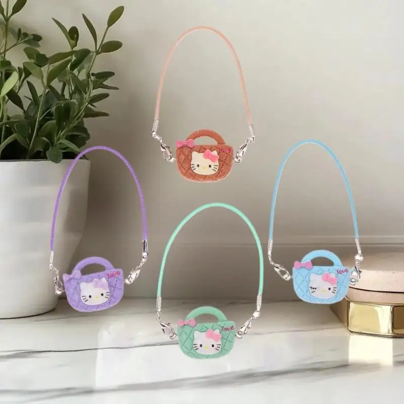 ミニチュア KT 猫 ショルダーバッグ 人形装飾 & ごっこ遊びアクセサリー ドールハウス用 5個セット