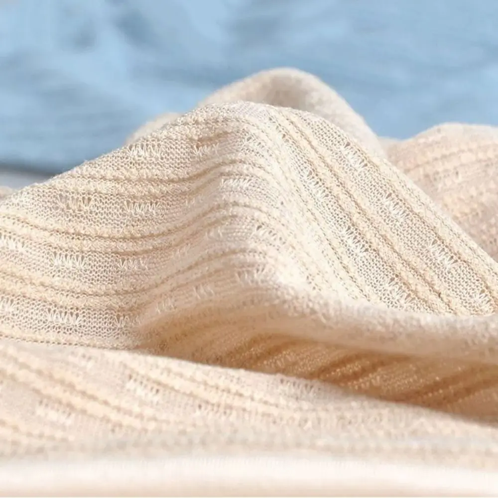 

Fabric Caps Stripes Slouchy Beanies Hat Double Layer Windproof Knitted Outdoor Baggy Skullcaps Warm Breathable Thin Hedging Cap