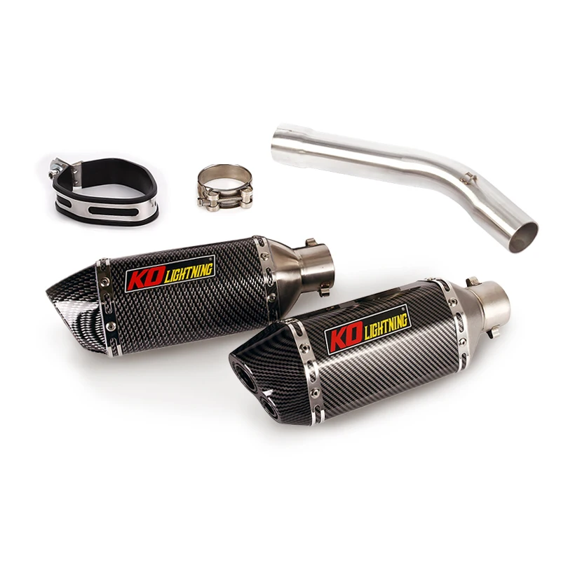 

For Yamaha YZF-R6 R6s 1998-2005 51MM Motorcycle Exhaust System Middle Connect Link Tube Muffler Tail Pipe Removable DB Killer