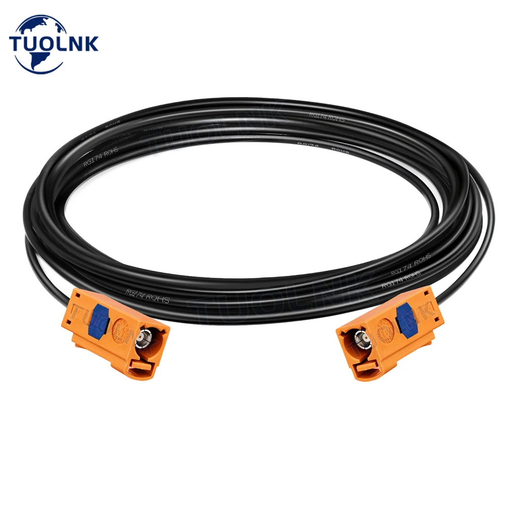 RG174 Cable Fakra M Female to Female Coaxial Cable Car Radio Antenna Extension Cable Radio Pigtail Cable 15cm 20cm 5M 8M