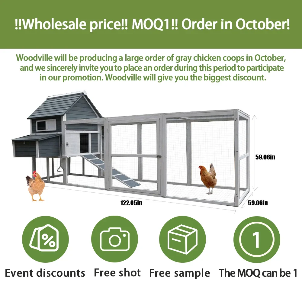 Best Seller Factory Wholesale Customize Waterproof Wood Large Chicken Coop For Sale