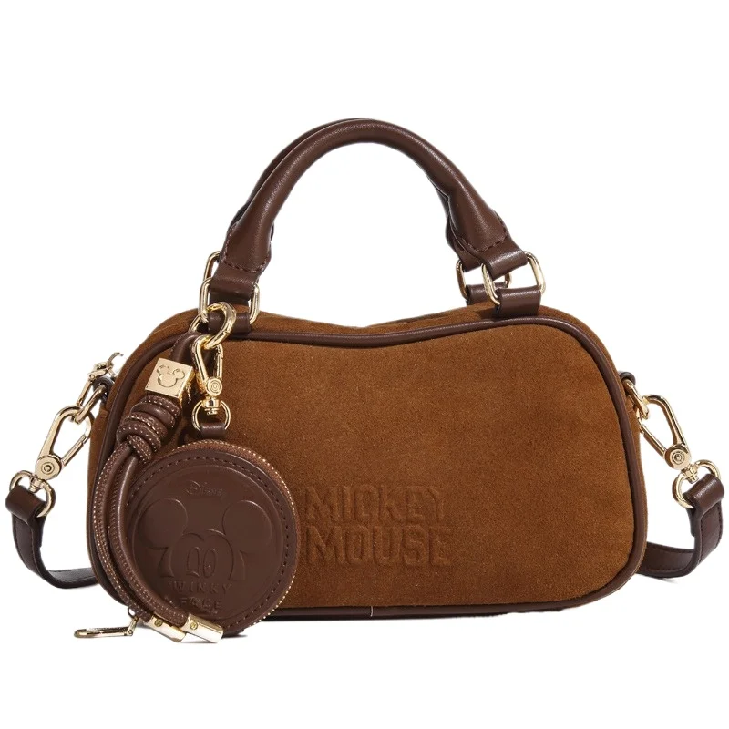 

Классический квадратный кошелек Disney с Микки Маусом в стиле ретро, женская роскошная универсальная сумка на плечо большой вместимости, модная повседневная сумка