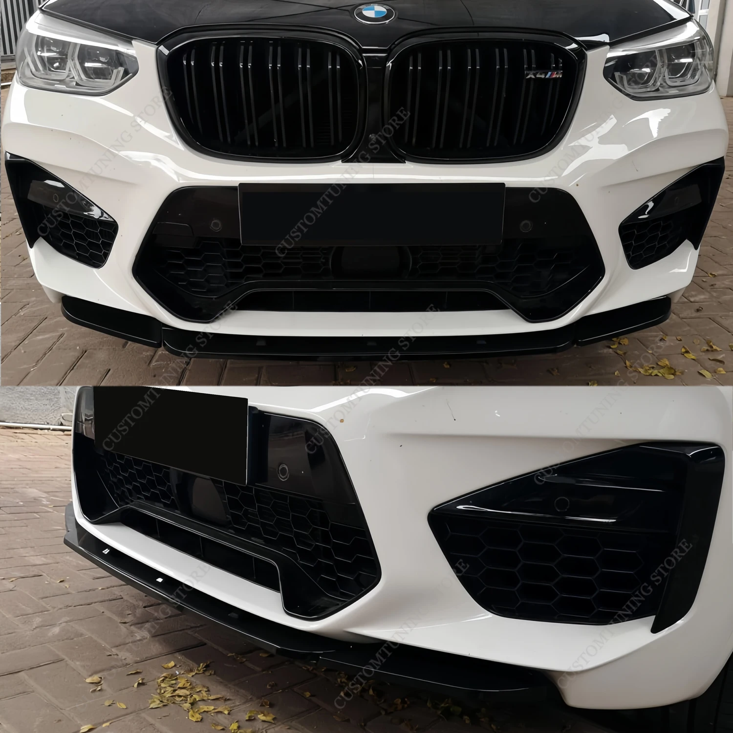 

For BMW F97 X3M F98 X4M M Performance Style Front Bumper Lip Spoiler Splitter Diffuser 2019-2021 Pre-Lci Bodykits Tuning