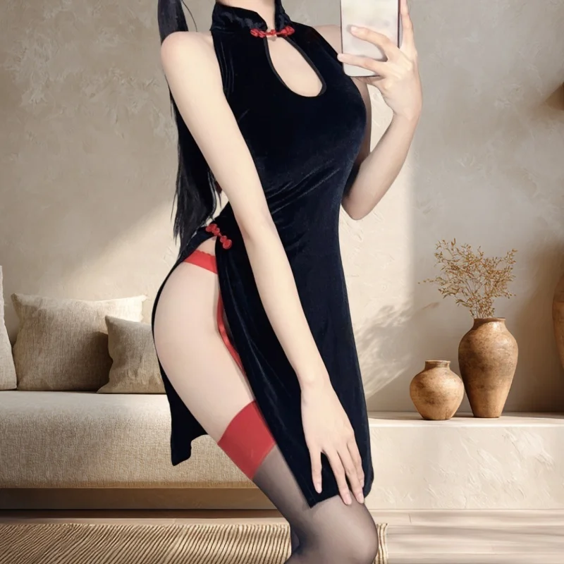 Damska, seksowna koszulka nocna, zestaw gorącej bielizny do flirtowania, do odgrywania ról i uwodzienia, rozmiar uniwersalny, prezent urodzinowy