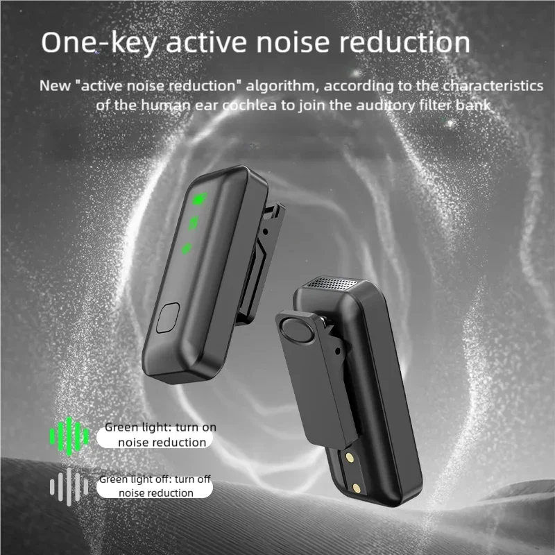 New Wireless Lavalier Radio Recording Microphone AI Noise Reduction Mini MIC For Mobile Phone Tablet Laptop Live Streams Outdoor