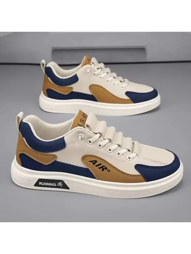 Spring and Autumn 2025 new luxury handsome men's shoes leather low-top fashion trend running sports men's casual trend shoes image 6