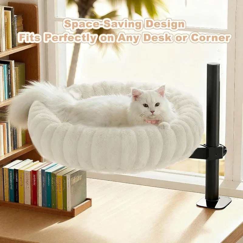 Hamaca de escritorio para gatos – Felpa ajustable estructura escalada - imagen 3