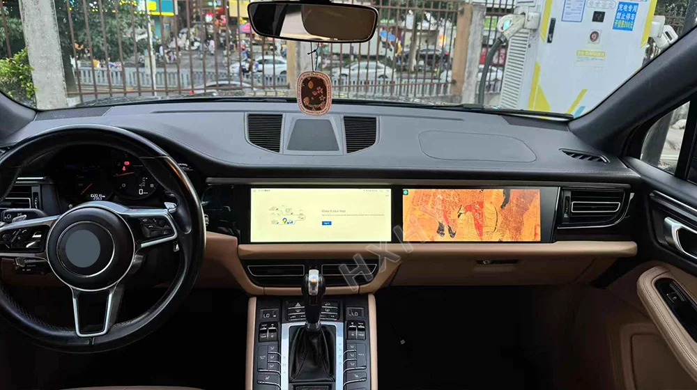 Double Interactive Screen Android 15 8+128G car radio For Porsche Macan 2018-2024 Car Multimedia Stereo DSP 360 Navigation