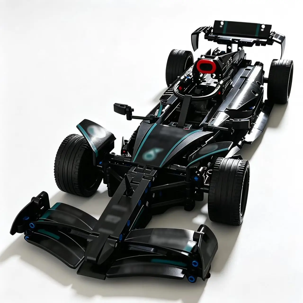 New black F1 Formula One racing building blocks technical mechanical racing model bricks adult collectible toys image 6