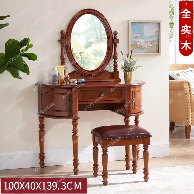 XX all-solid wood dresser bedroom modern small apartment clamshell