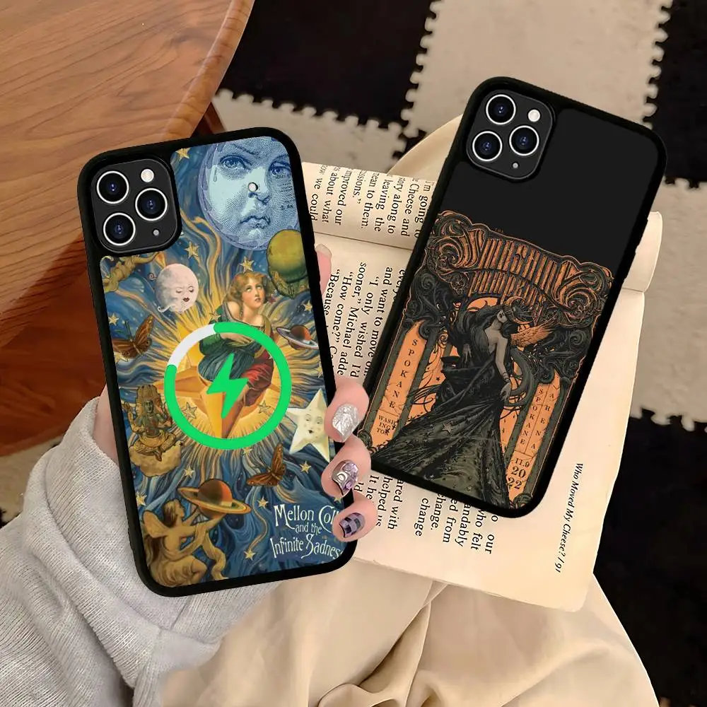 

The S-Smashing P-Pumpkins Band For Magsafe Phone Case For iPhone 17 Air 16 15 14 13 12 11 Pro Max Plus Shockproof Cover