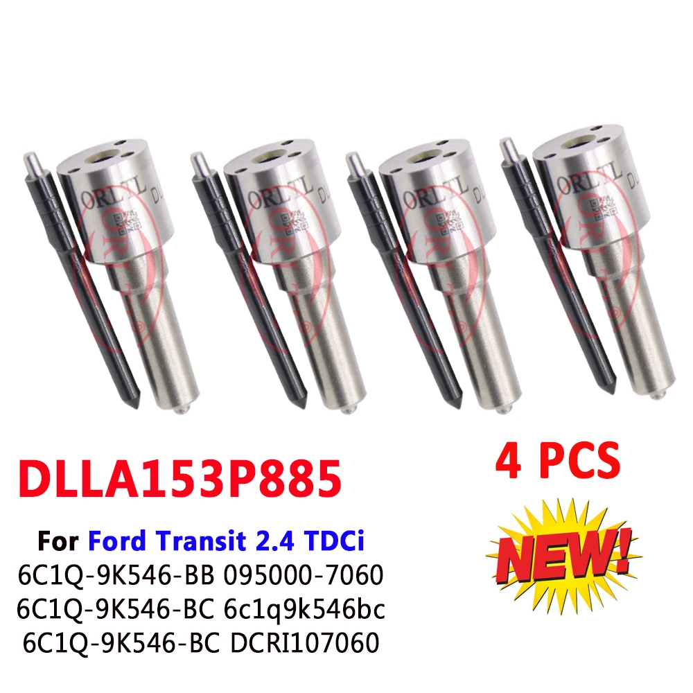 4 Pieces 093400-8850 Diesel Nozzle DLLA153P885 DCRI107060 Fuel Injector DLLA 153P 885 For Ford Transit 6C1Q-9K546-BB 095000-7060