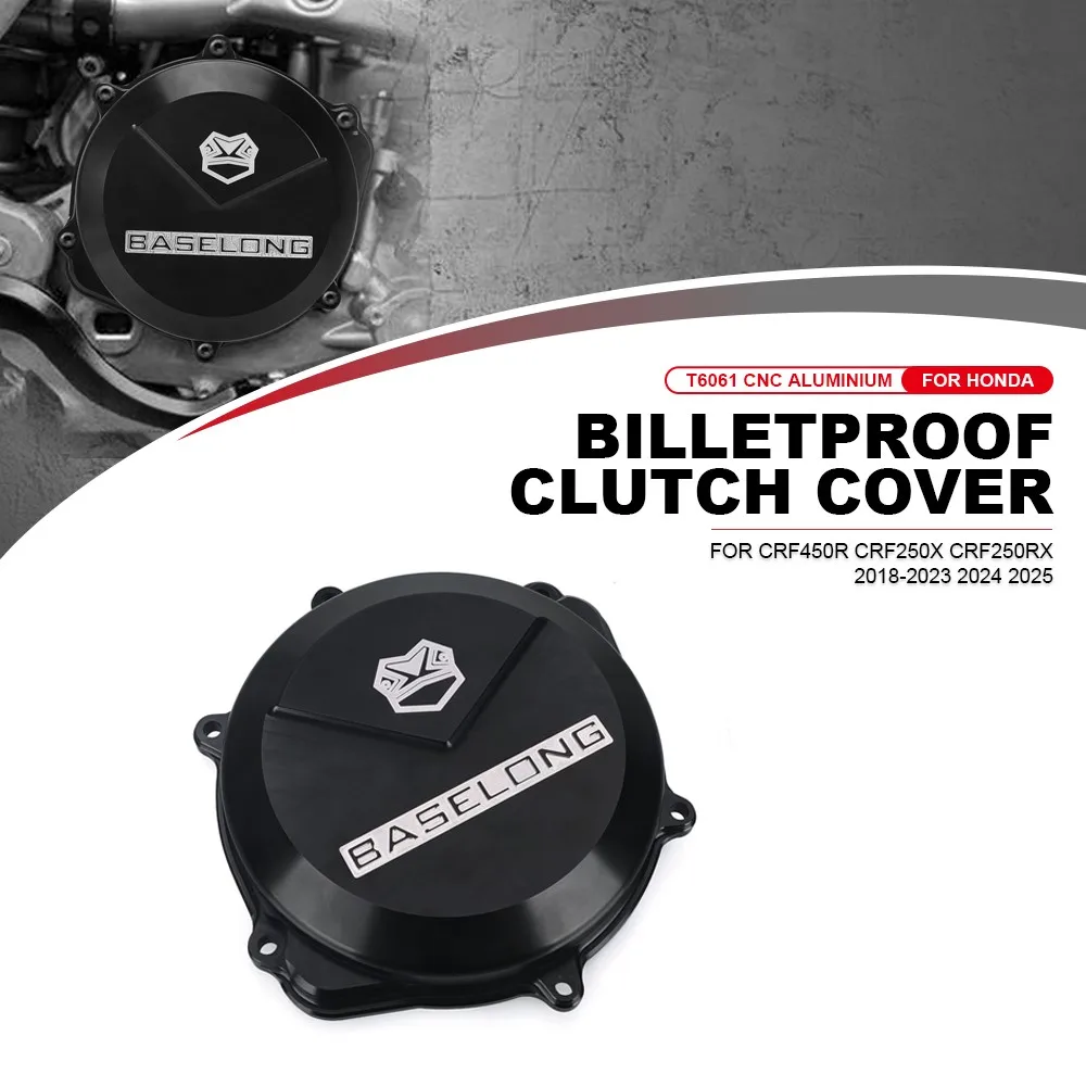 

For Honda CRF450R CRF250X CRF250RX 2018 2019 2020 2021 2022 2023 2024 2025 CNC Billetproof Clutch Cover CRF 450R R X Accessories