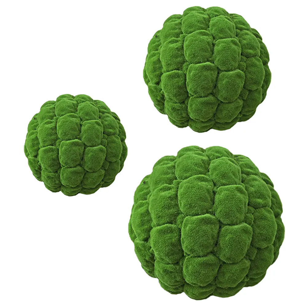 

3Pcs Faux Moss Ball Decorative Spheres Artificial Greenery Balls Vase Filler for Planters Home Landscape Decor Moss Bowl