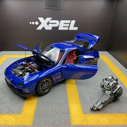 マイクロマスター1:18 rx7スピリットr合金カーモデルエンジン