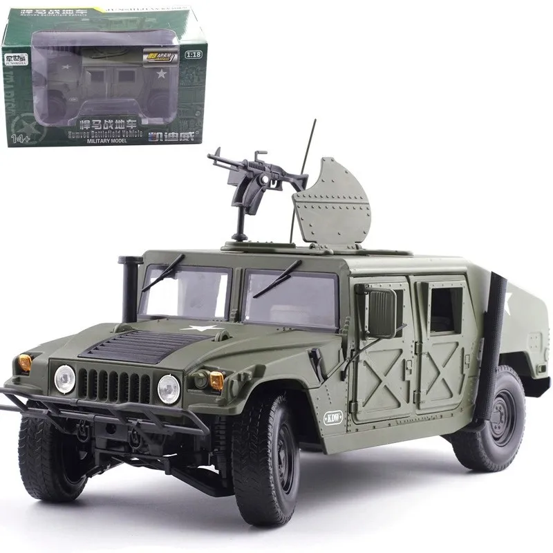 1:18 Hummer H1 Alloy Military Explosion Proof Car Model Diecasts Simulation Metal Off-road Vehicles Armored Car Model Gifts