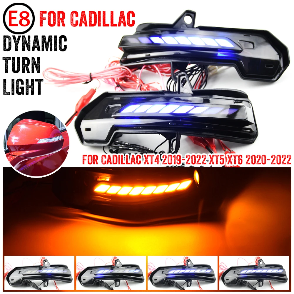 

Car Styling For Cadillac XT4 XT5 XT6 2019-2022 Dynamic Turn Signal LED Side Rearview Mirror Indicator Sequential Blinker Light