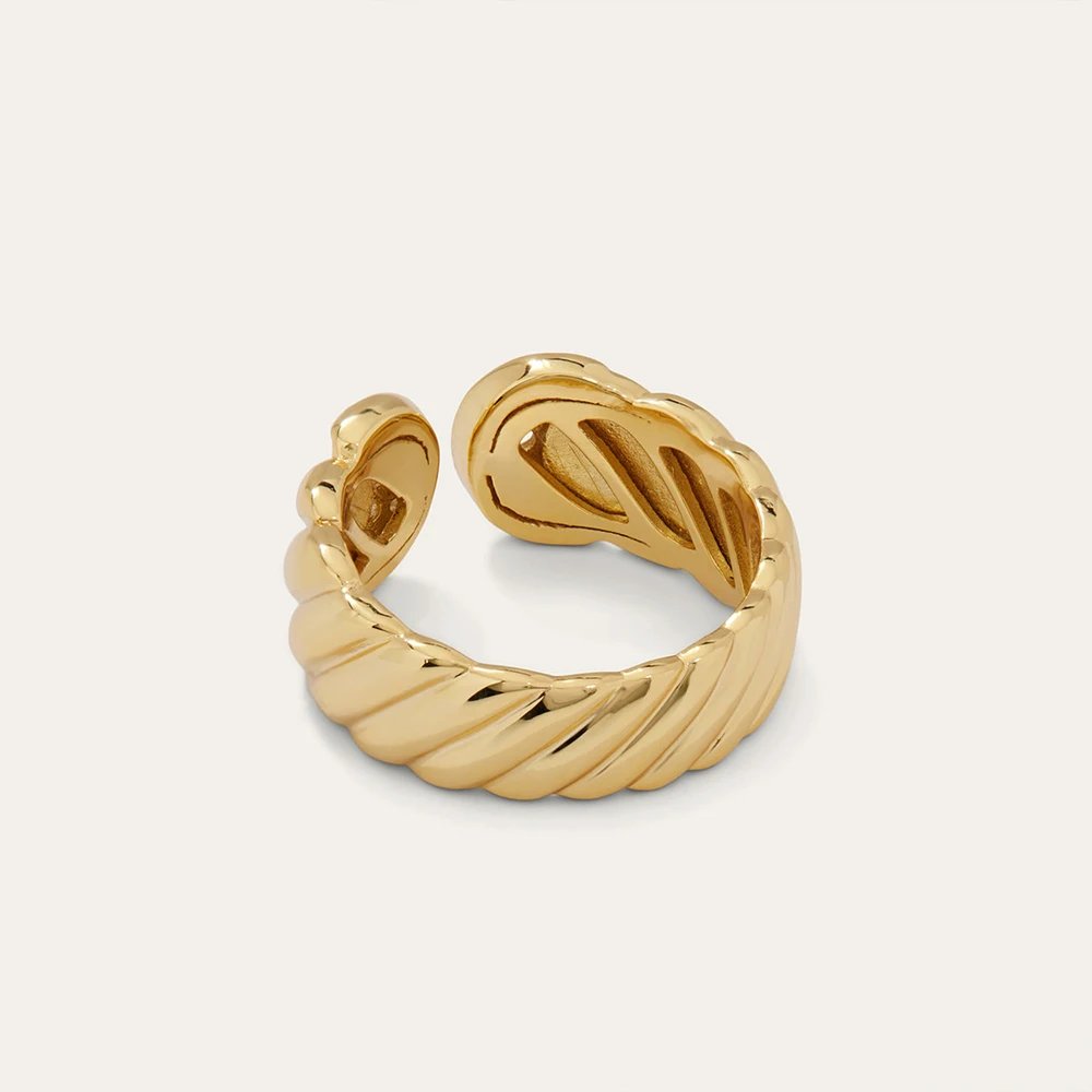 

Adjustable Opening Ring European And American Fashion Retro Geometric Copper Gilded Ladies Party Boutique Jewelry Gifts