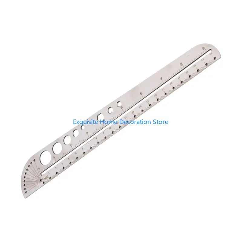 

L5BF 9inch Steel Multifunction Angles Measuring Rule with Protractor Drafting Tool Multifunction Drafting Tool for Craftsmen