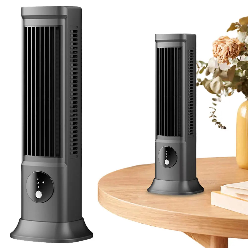 

USB Rechargeable Portable Table Fan Small Desk Fan 3 Speeds Desktop Fan Quiet Cooling for Bedroom Home Office