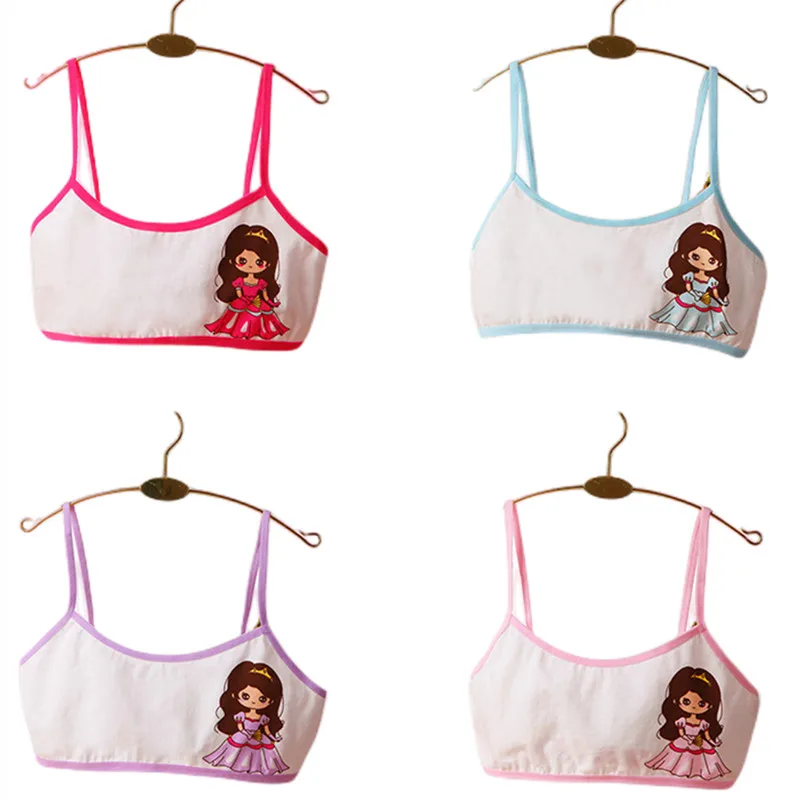 Teen Girl Bra Cotton Underwear Teenager Girl Training Bra Growing Children Quality Top Tanks Bra Free Size For 8-14T Girls