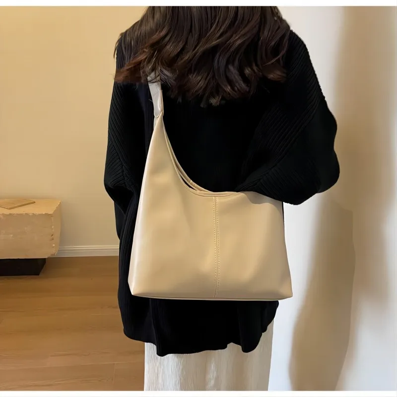 CGCBAG-Sacolas de luxo para mulheres, bolsa de ombro simples casual de alta qualidade, couro macio do plutônio, bolsas femininas, capacidade Lage, moda