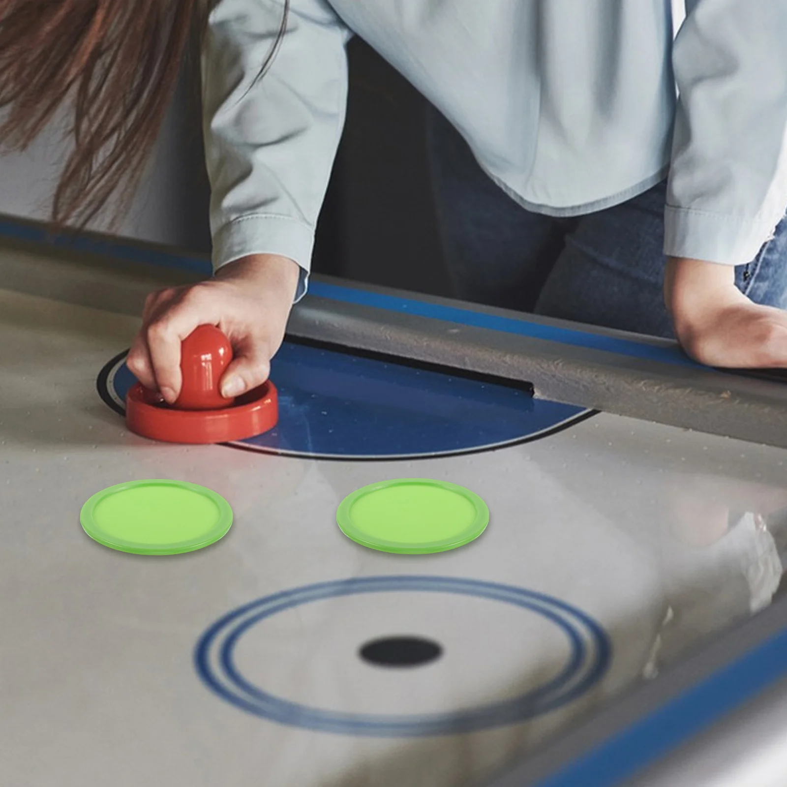 16 قطعة كرات الهوكي الهوائية البلاستيكية 64 مللي متر استبدال أجزاء مستقرة ل هوكي الطاولة لعبة داخلية اكسسوارات لوازم التدريب