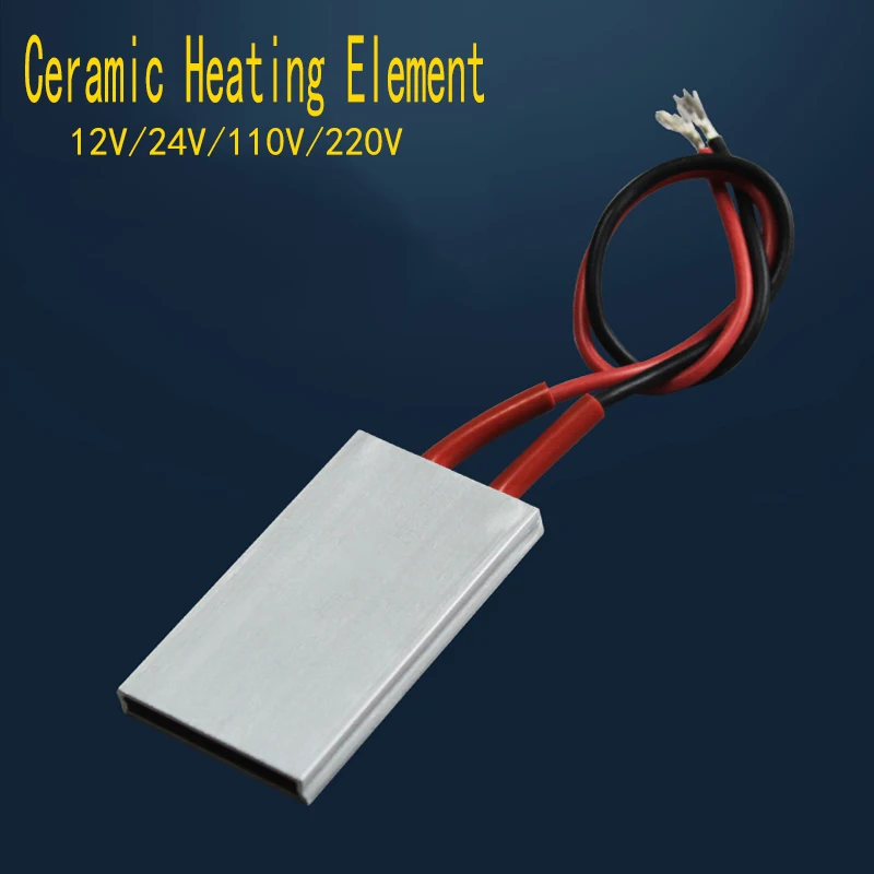 

PTC Heating Element AC DC Aluminum Shell Ceramic Heating Plate Temperature Ceramic Thermostatic Applicable Miniature Heating