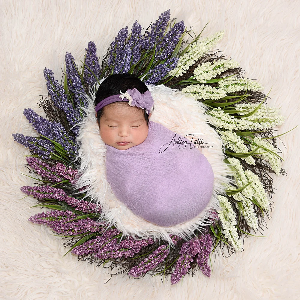 

Don&Judy Newborn Faux Fur Layer Basket Filler Stuffer Photo Shoot Prop Baby Photography Backdrop Infant Blanket Studio