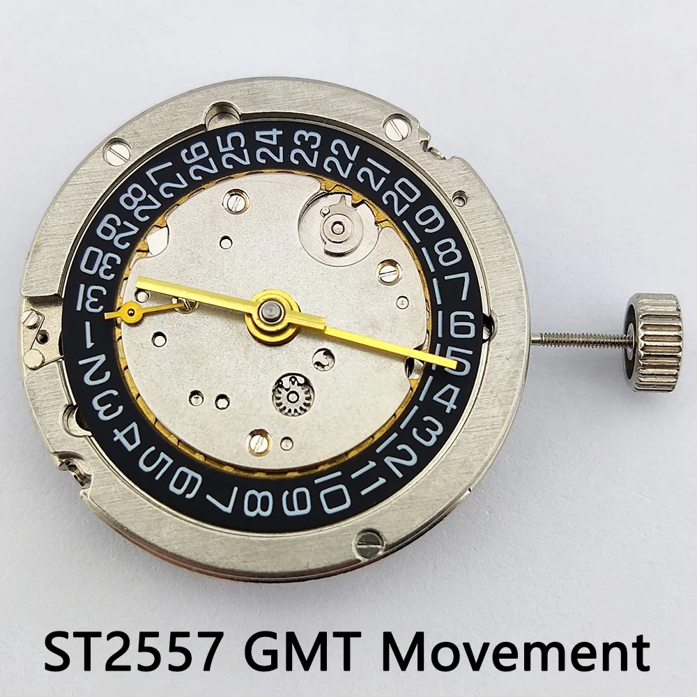 Seagull ST2557 Black Date Calendar Mechanical Movement - Fully Automatic High Accuracy Self-Winding for Watch Repair