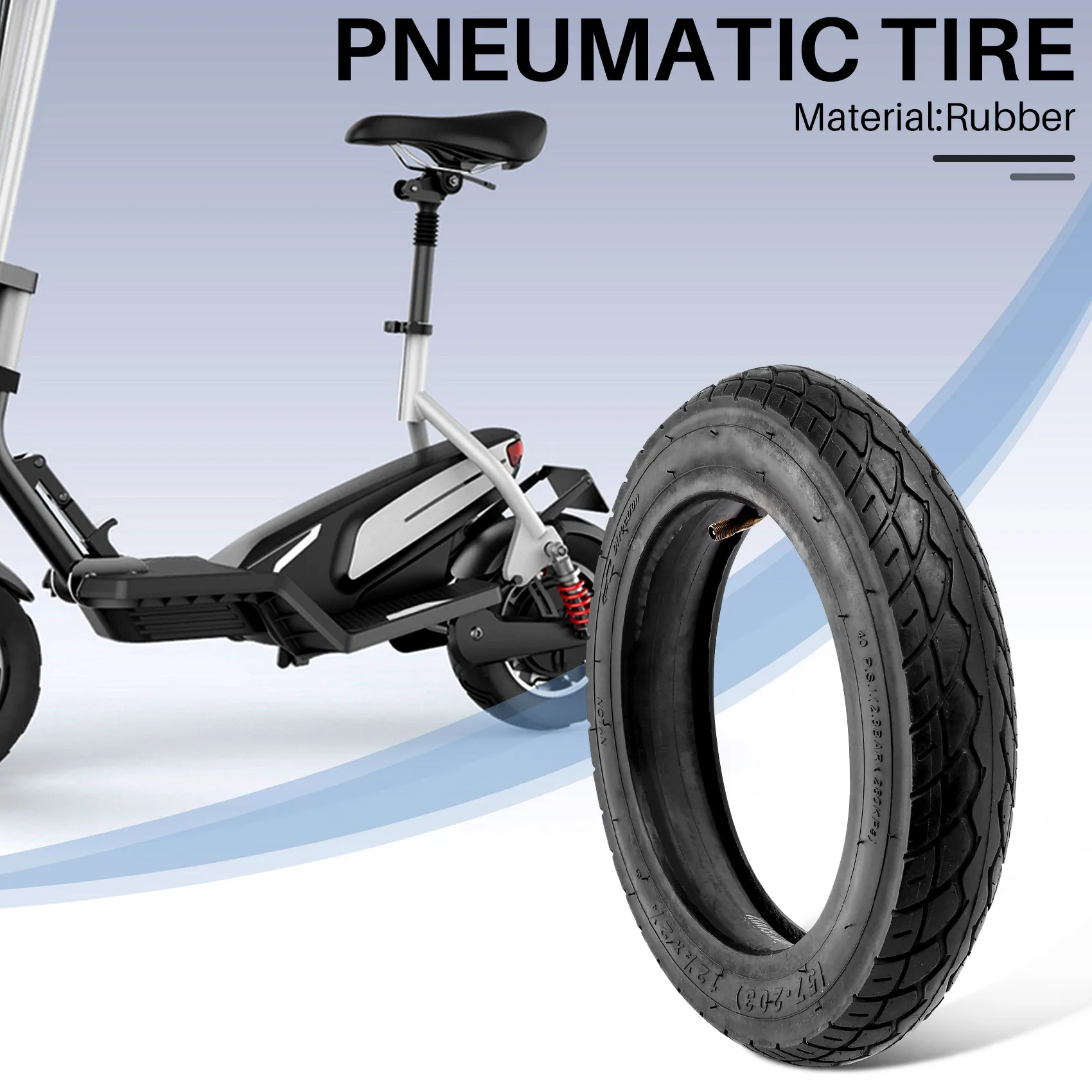 12 1/2X2 1/4 Battery Car Tire 57-203 Electric Wheelchair Inner and Outer Tire 62-203 Pneumatic