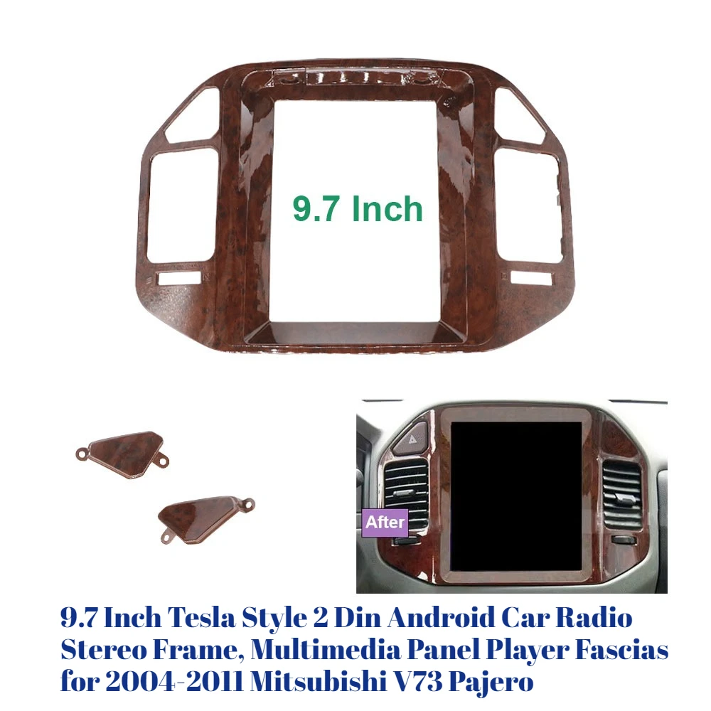 

9,7-дюймовая автомобильная радиостанция Tesla Style 2 Din Android, стереорамка, мультимедийная панель плеер, Fascias для Mitsubishi V73 Pajero 2004-2011 гг.