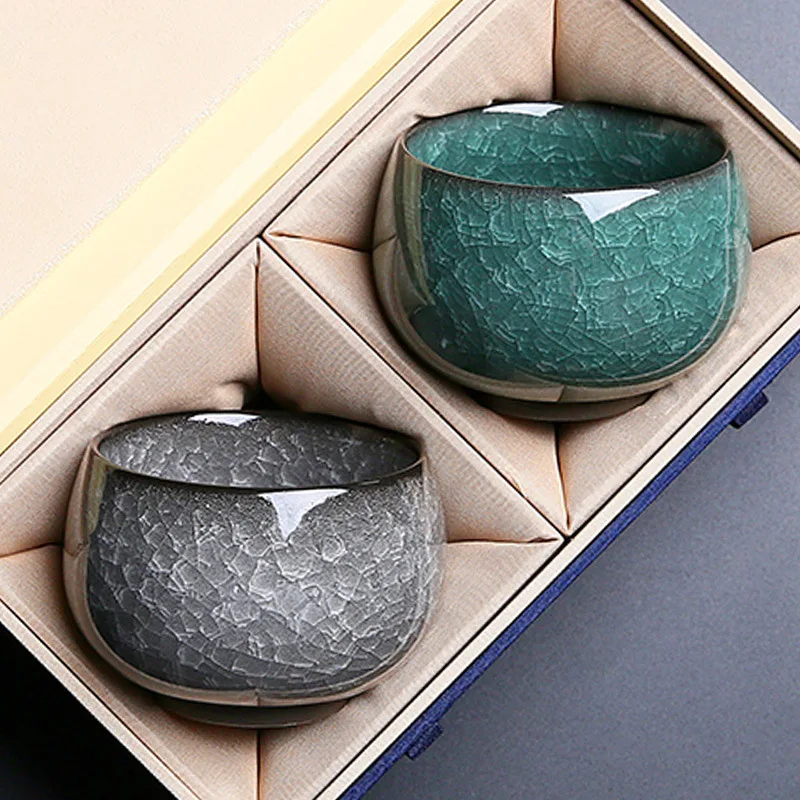 Ice crack master cup single cup couple pair  ceramic tea  individual