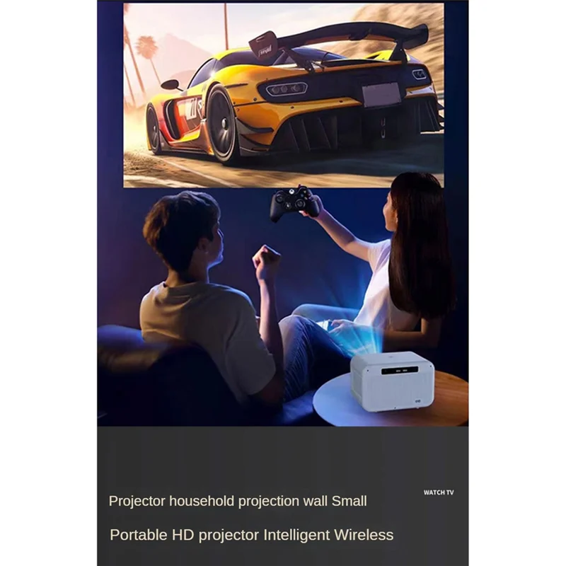 ABGR-Smart проектор с электрической фокусировкой ABS Wi-Fi проектор 1080P HD портативный проектор для домашнего кинотеатра и офисного кинотеатра с вилкой европейского стандарта