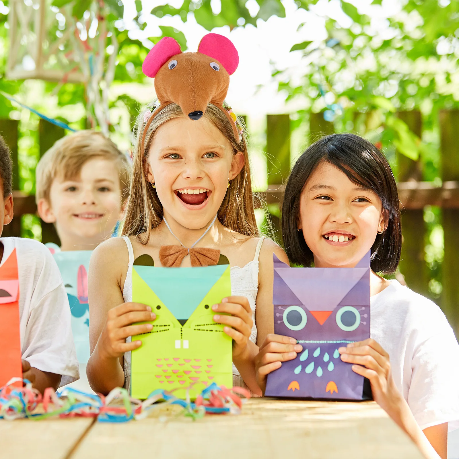 1 Zestaw Uszy Myszki 3D Opaska na Głowę Ogon Muszka Uroczy Kostium Myszki Zestaw Akcesoriów dla Dziewczynek Dzieci na Halloween Imprezę Cosplay